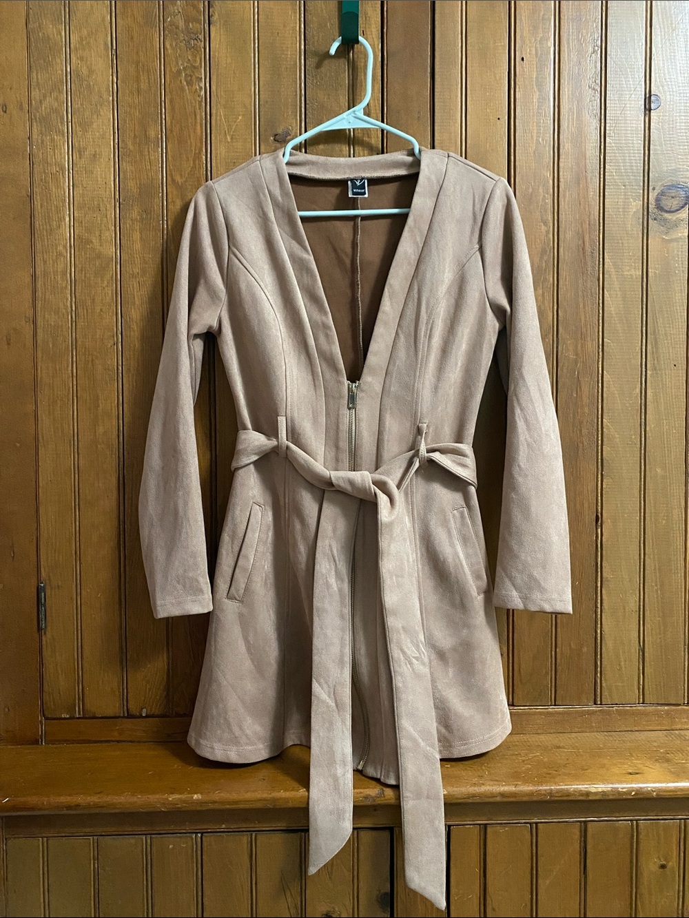 Women’s Small Windsor Beige Tie-Waist Coat